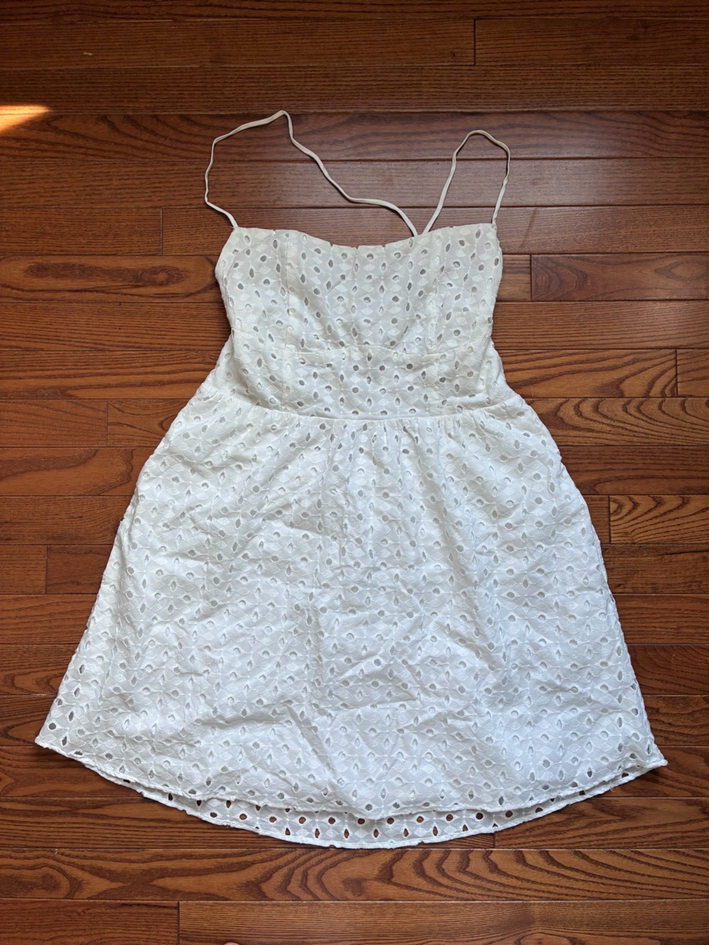 Show Me Your MuMu White Eyelet Mini Dress